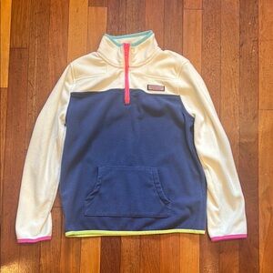 Vineyard Vines Blue and White Fleece Jacket